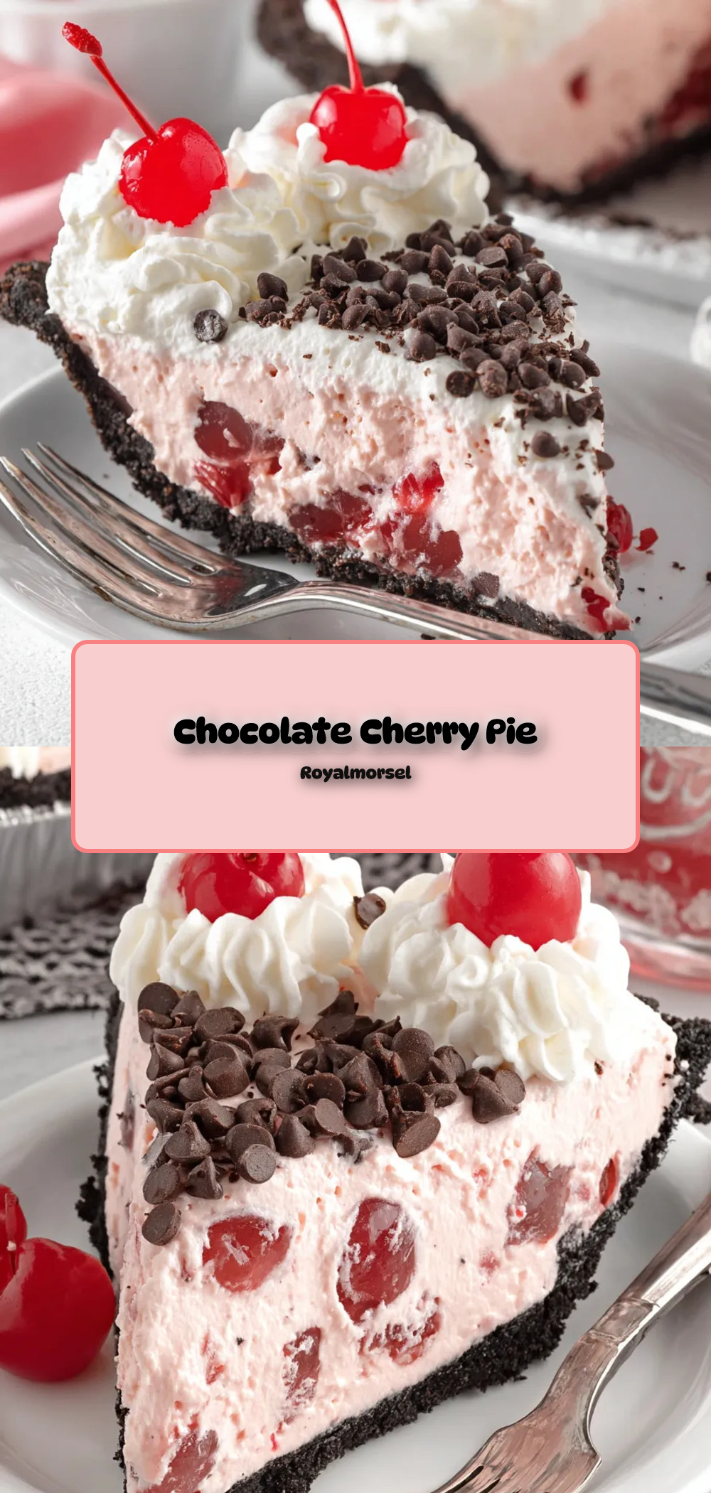 Chocolate Cherry Pie Recipe - Creamy & No-Bake