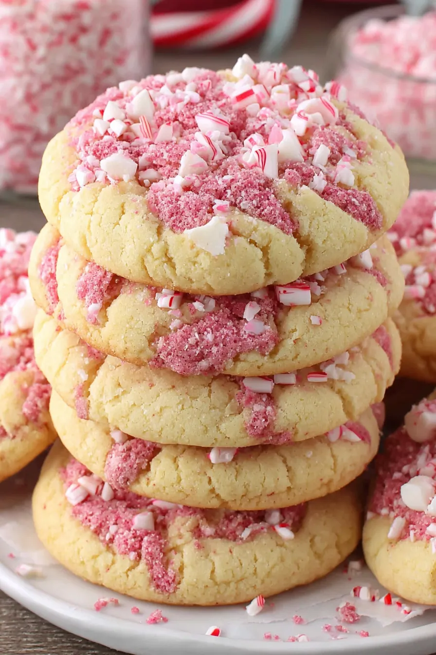 Close-up of the graham crunch topping pressed onto a cookie