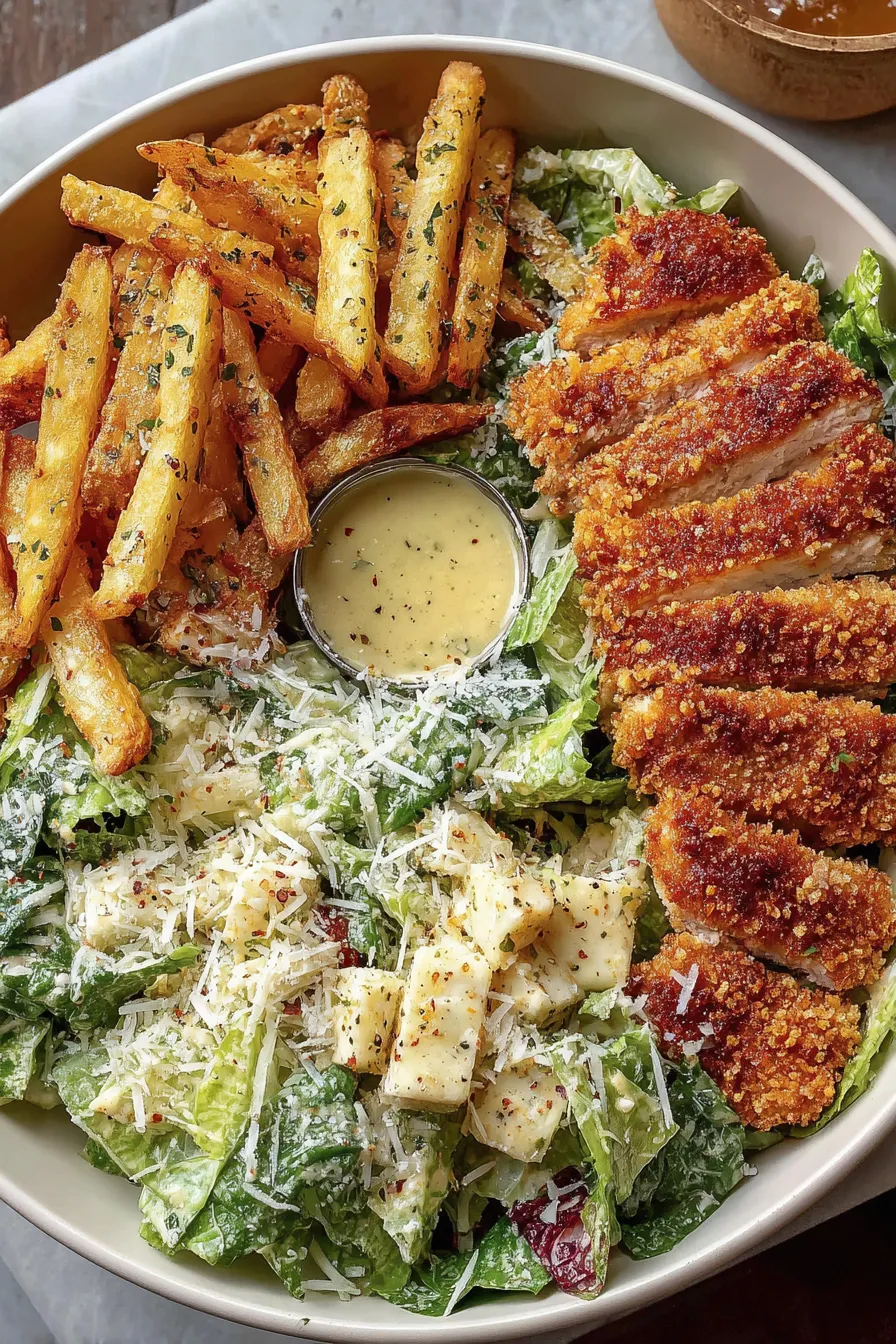 Air-fried healthy fries with seasonings