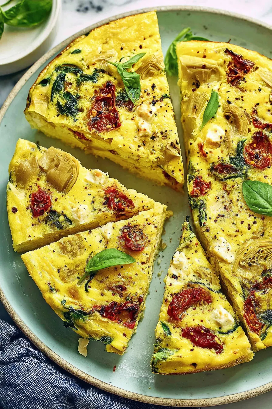 A golden spinach artichoke casserole fresh from the oven