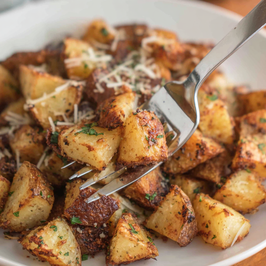 Golden potatoes served with dipping sauces