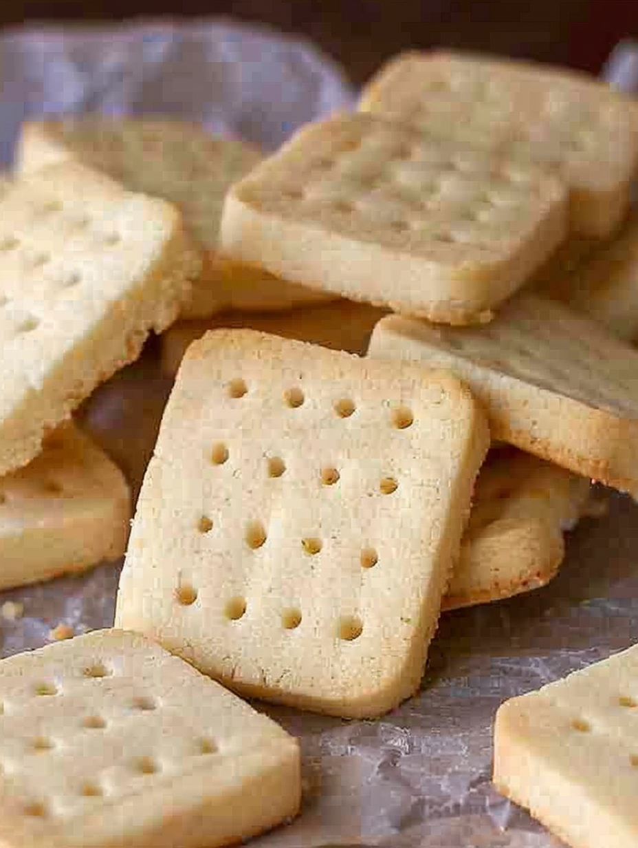 Close up of shortbread cookie pattern