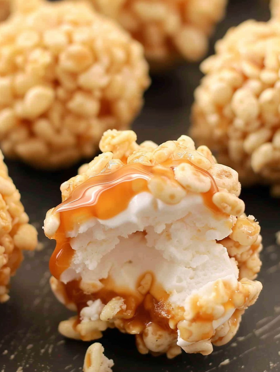 Caramel marshmallow dipped in caramel