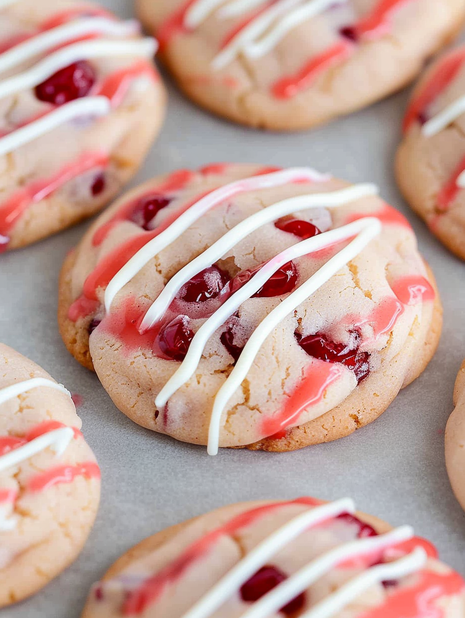 Close up of chopped maraschino cherries and dough