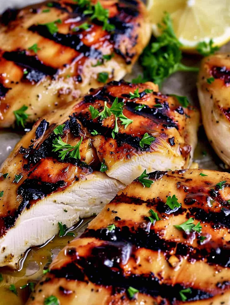 Honey Mustard Grilled Chicken on a platter