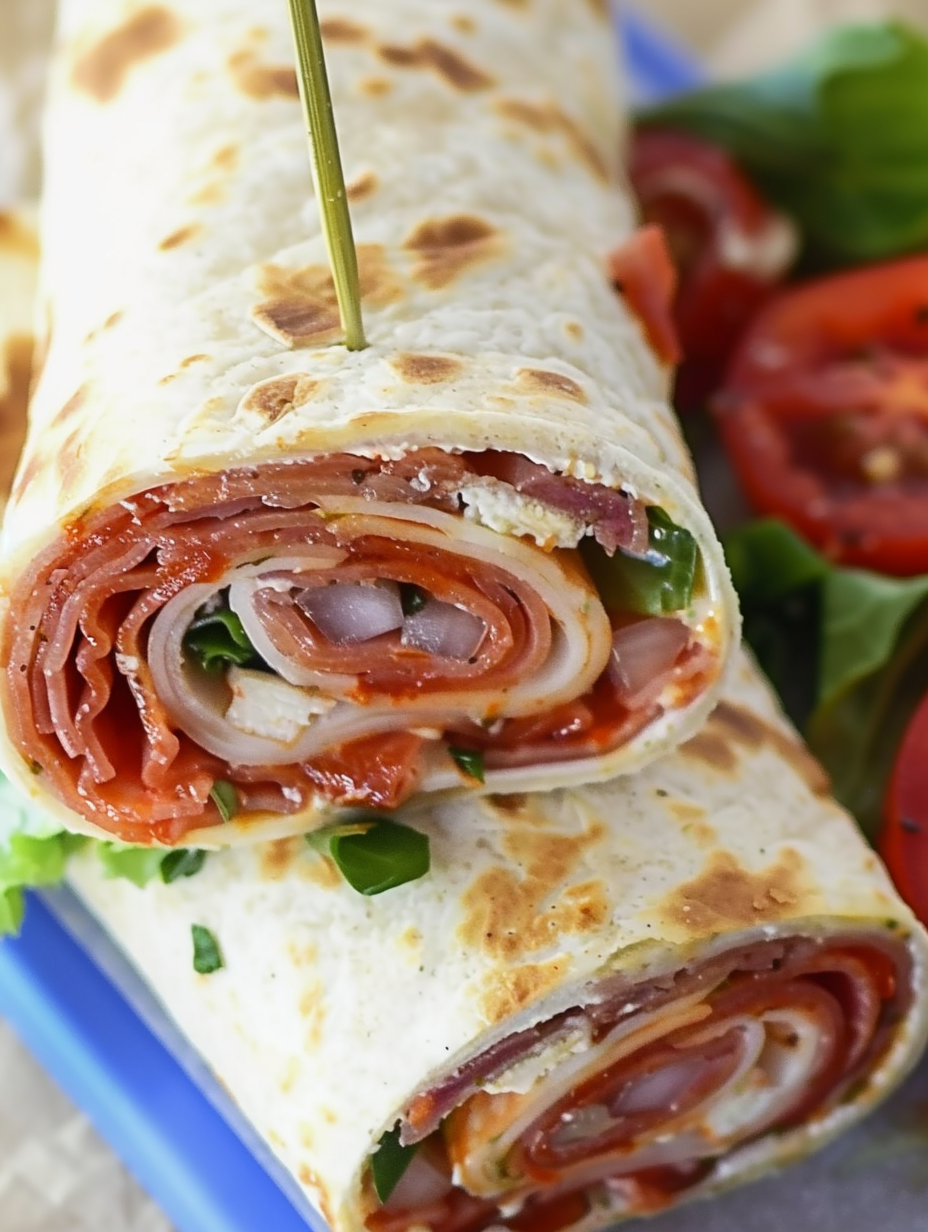 Close up of a cut pinwheel