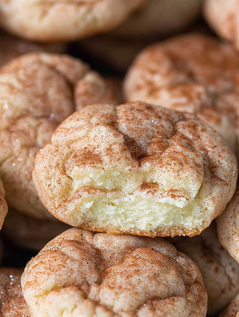 Cinnamon cream cheese cookies on a wire rack