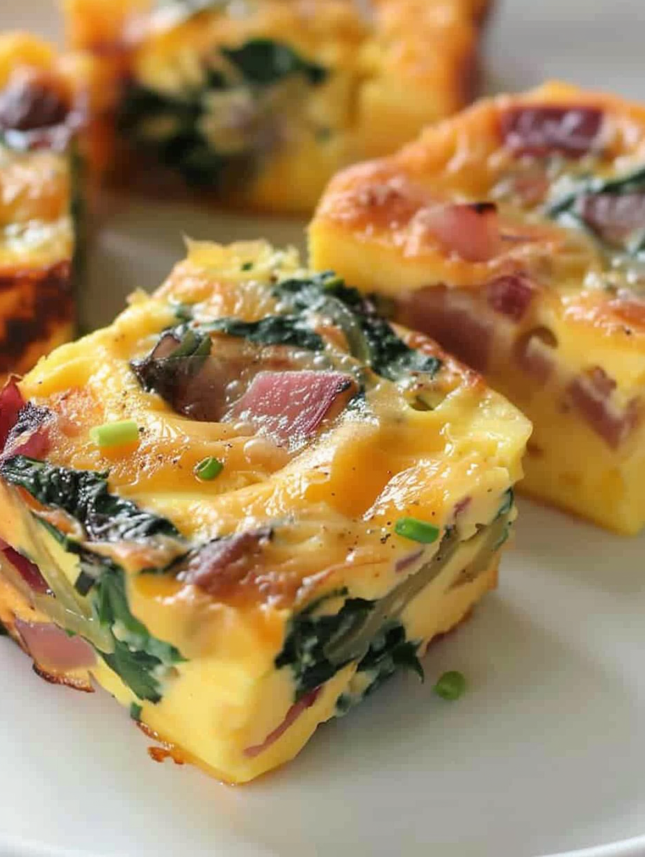 Golden potato, cheddar and chive bakes in a muffin pan