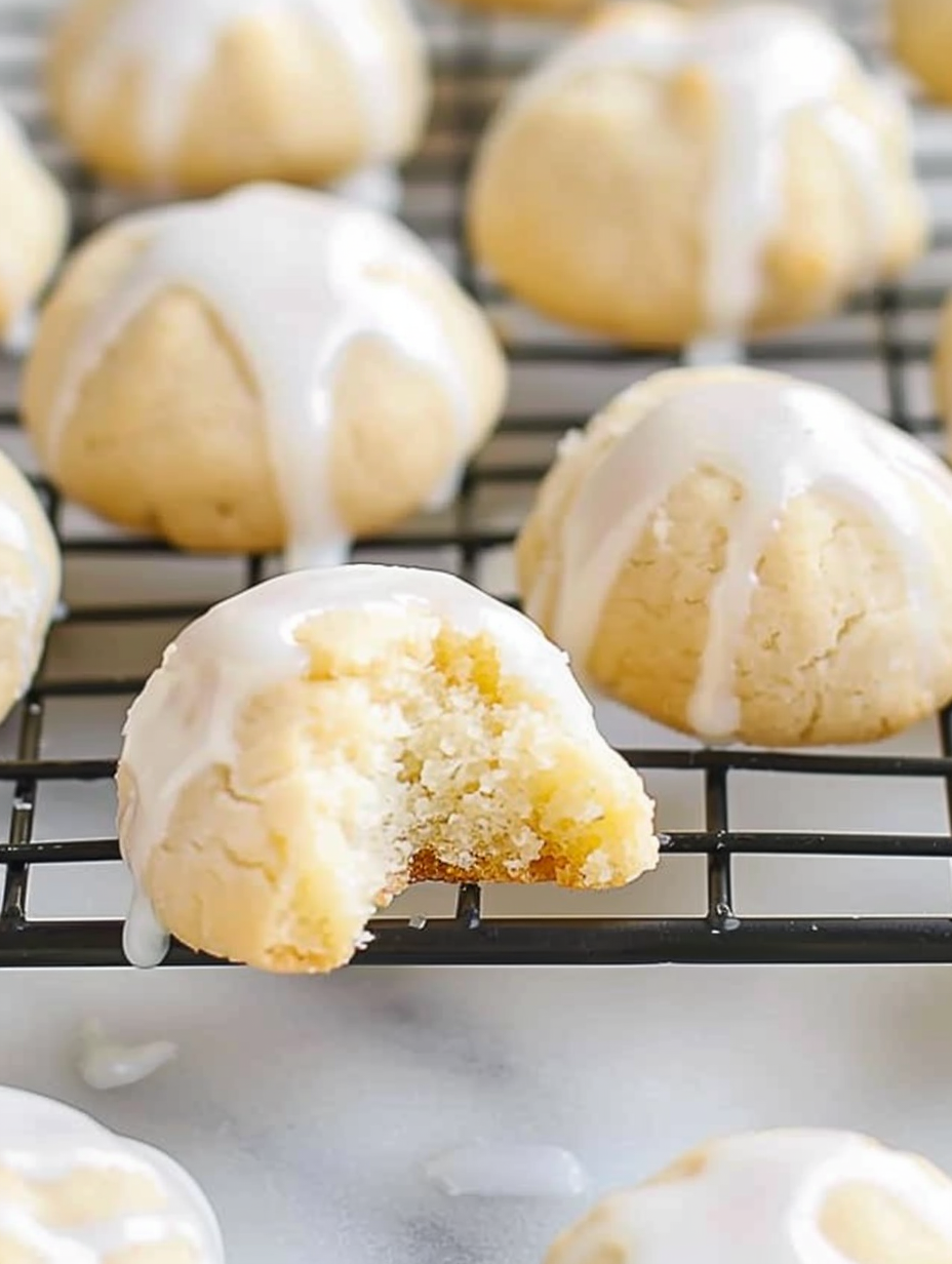 Lemon Drop Cookies on a tray