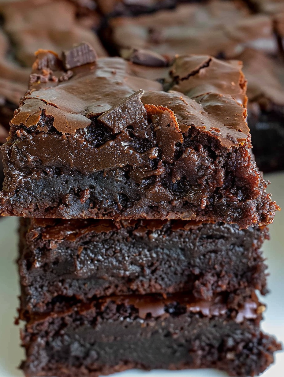 Close-up of a chocolate banana brownie