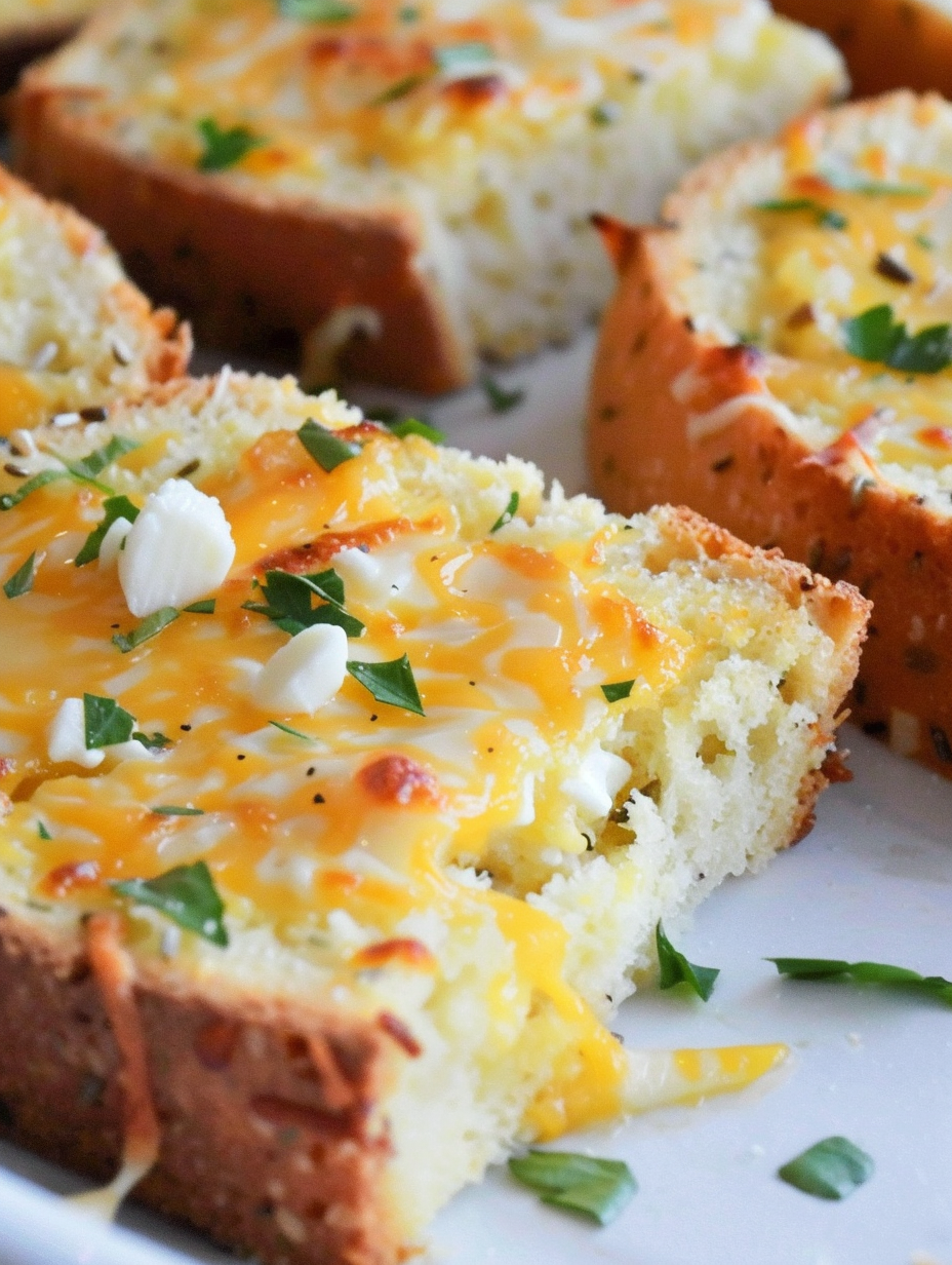 Cheesy low carb garlic toast under broiler