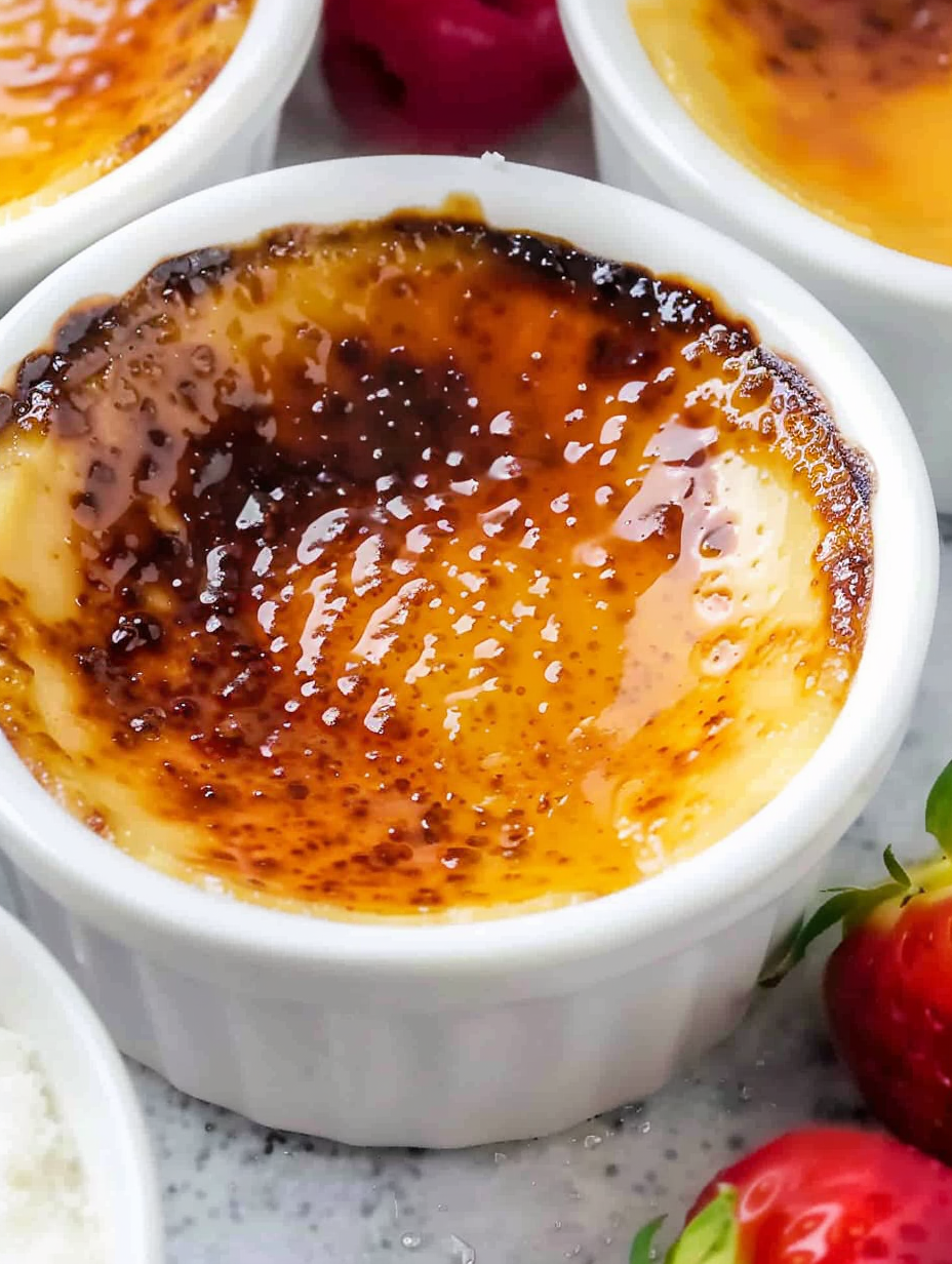 White Chocolate Creme Brulee close-up