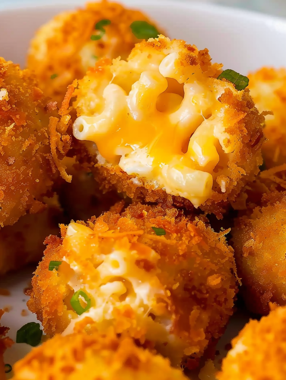 Serving suggestions for mac and cheese balls with dips
