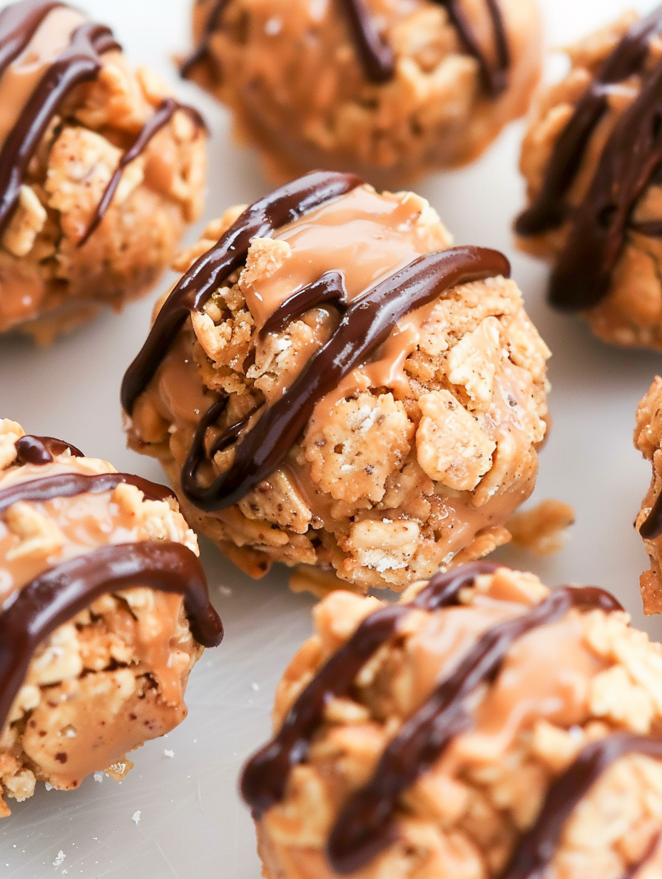 Muddy Buddy Protein Cookies on a serving board with berries and parchment