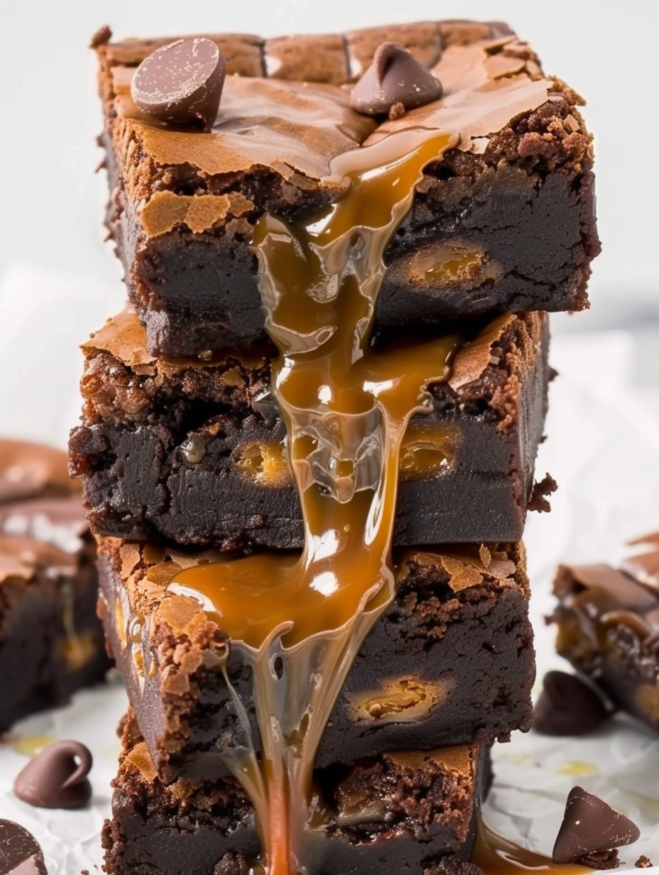 Brownies with Milky Way minis on parchment