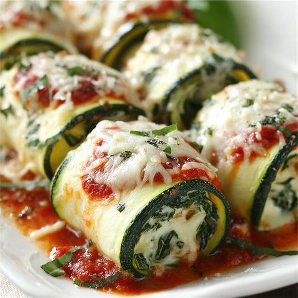 Cheesy Zucchini Rollatini Bake