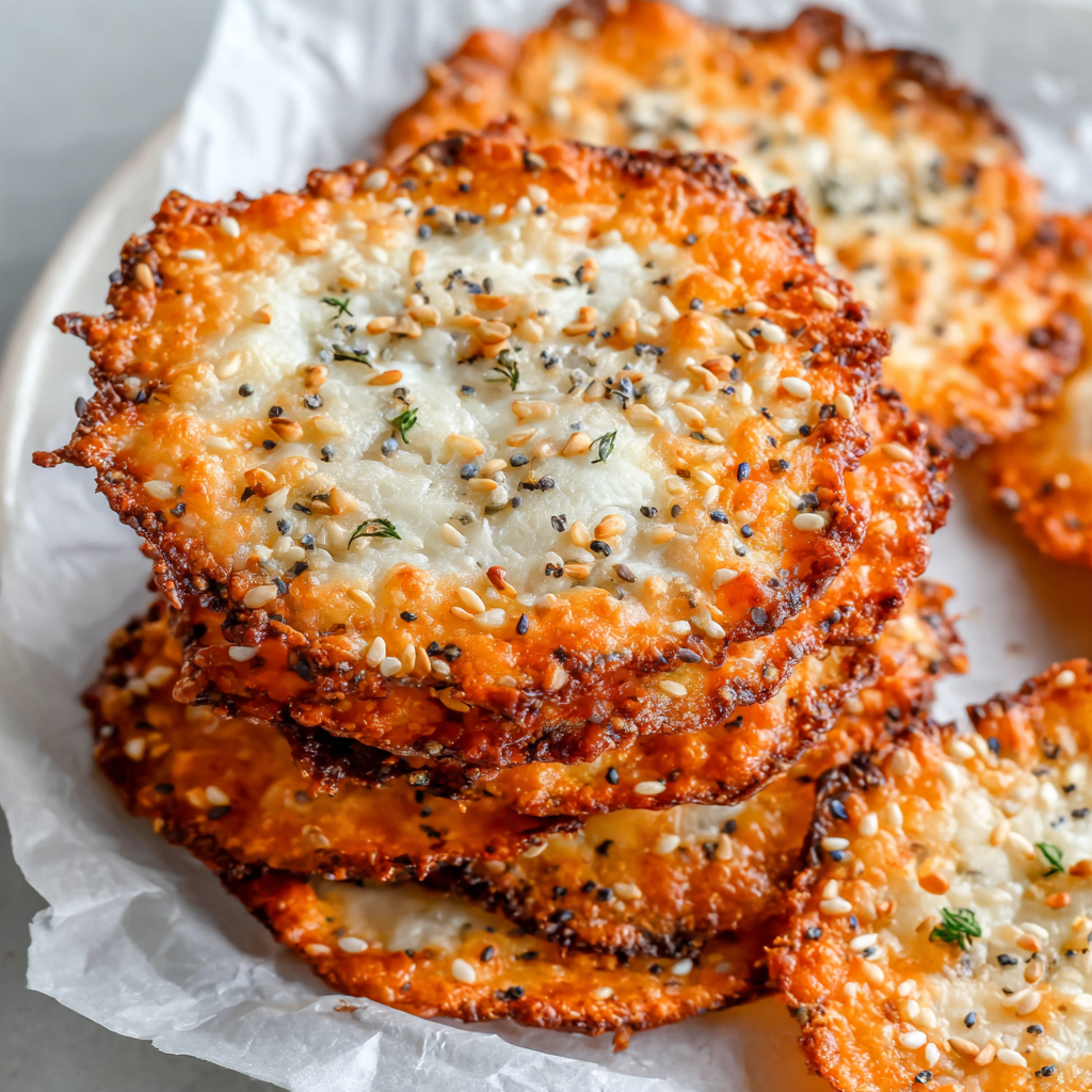 Keto Everything Bagel Cheese Chips