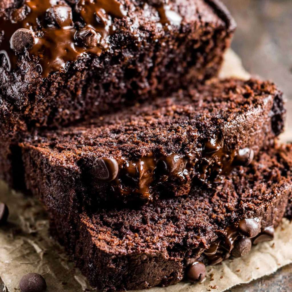 Brownie Bread (Fudgy Chocolate Loaf)