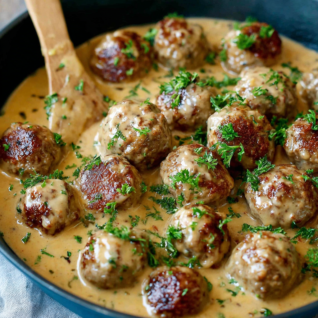 Classic Swedish Meatballs with Creamy Gravy