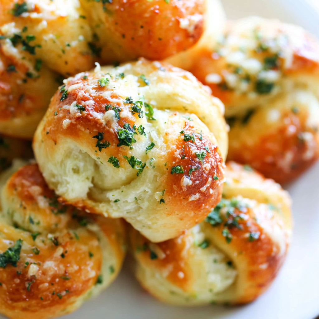 Easy Garlic Parmesan Knots