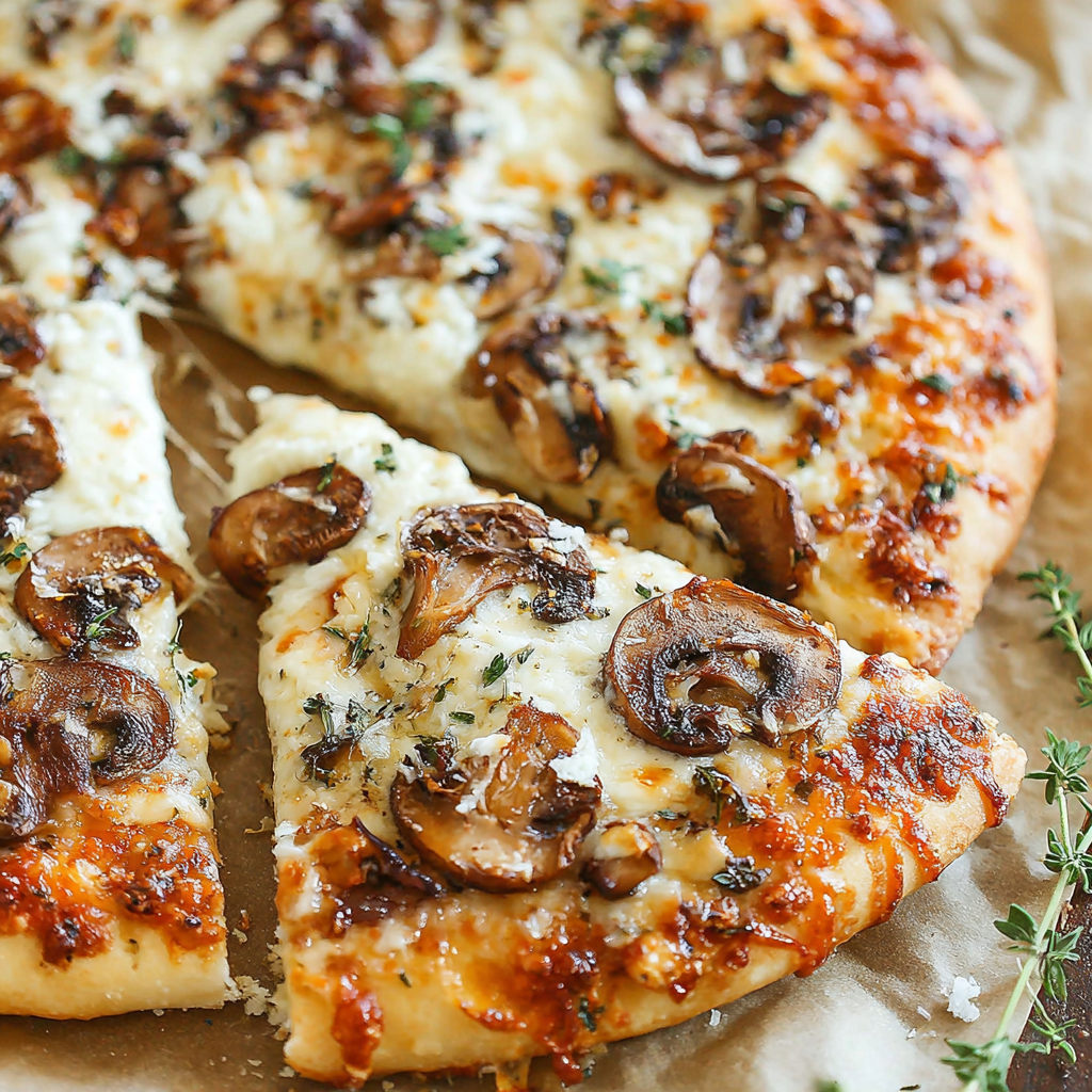 White Mushroom Pizza