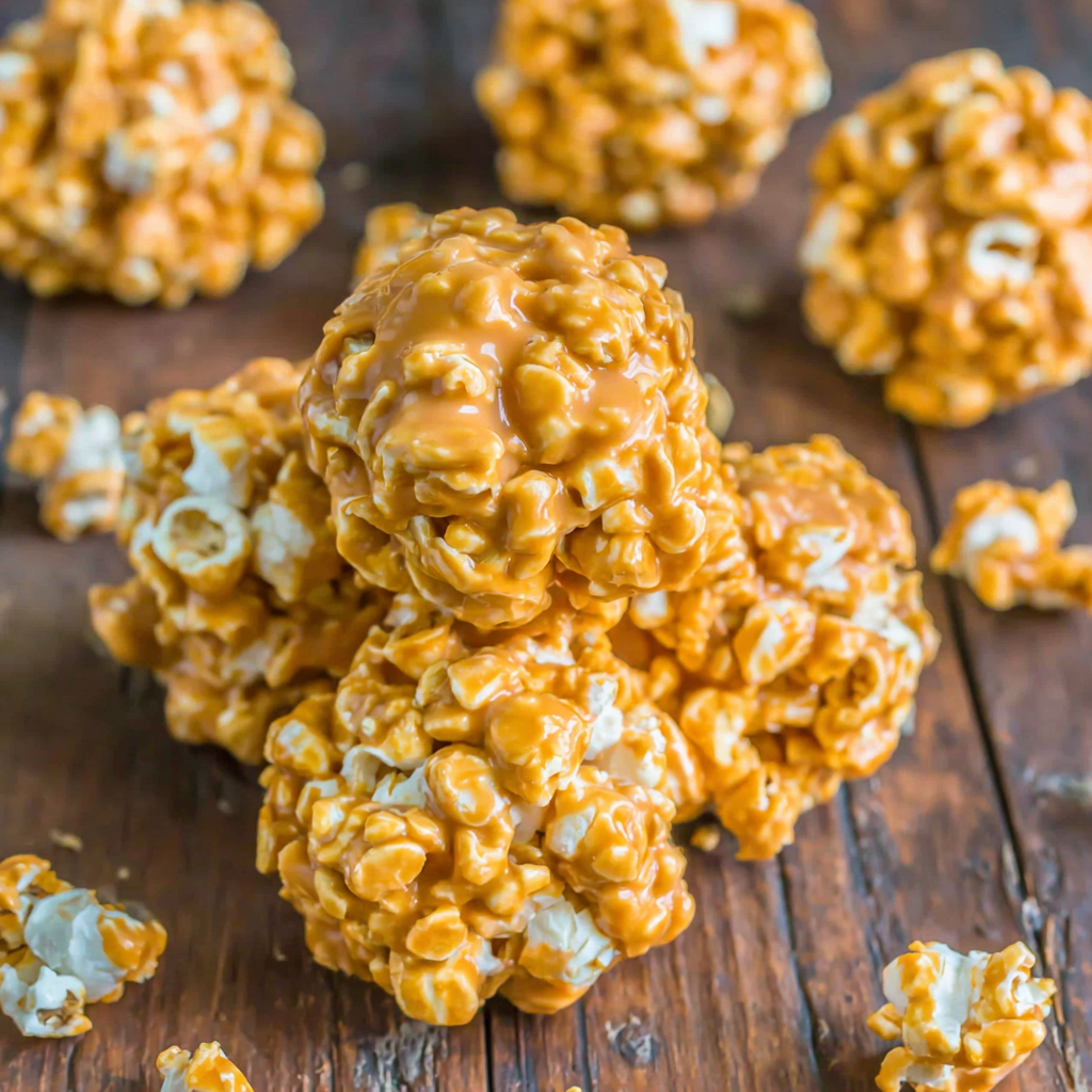 Peanut Butter Butterscotch Popcorn Balls