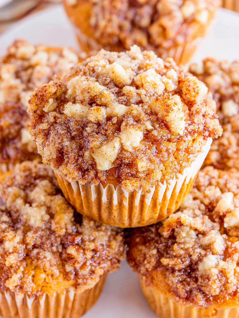 Apple muffins on a cooling rack
