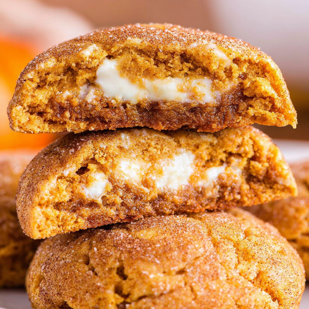 Pumpkin Snickerdoodle Cheesecake Cookies