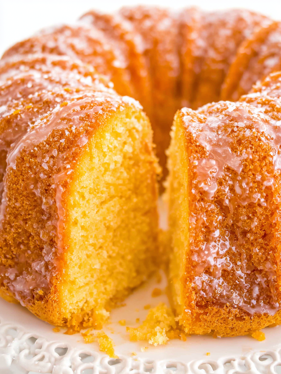 Double rum Bundt cake with glaze