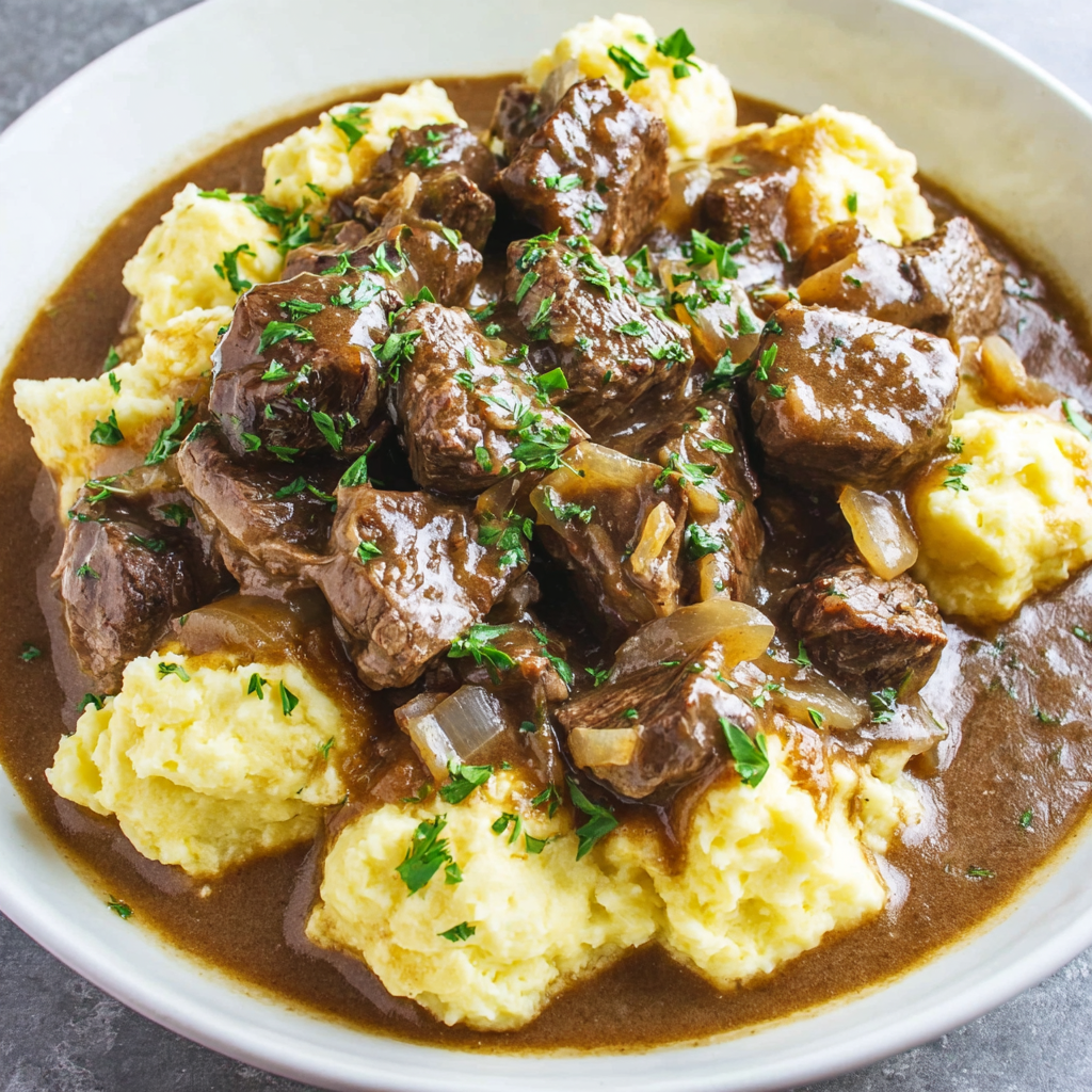 Easy Beef Tips with Savory Gravy
