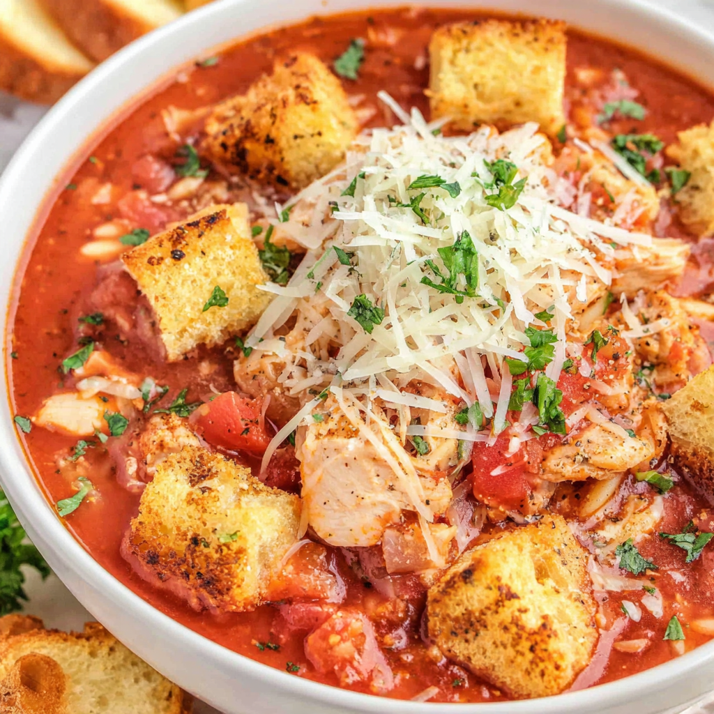 Crock Pot Chicken Parmesan Soup