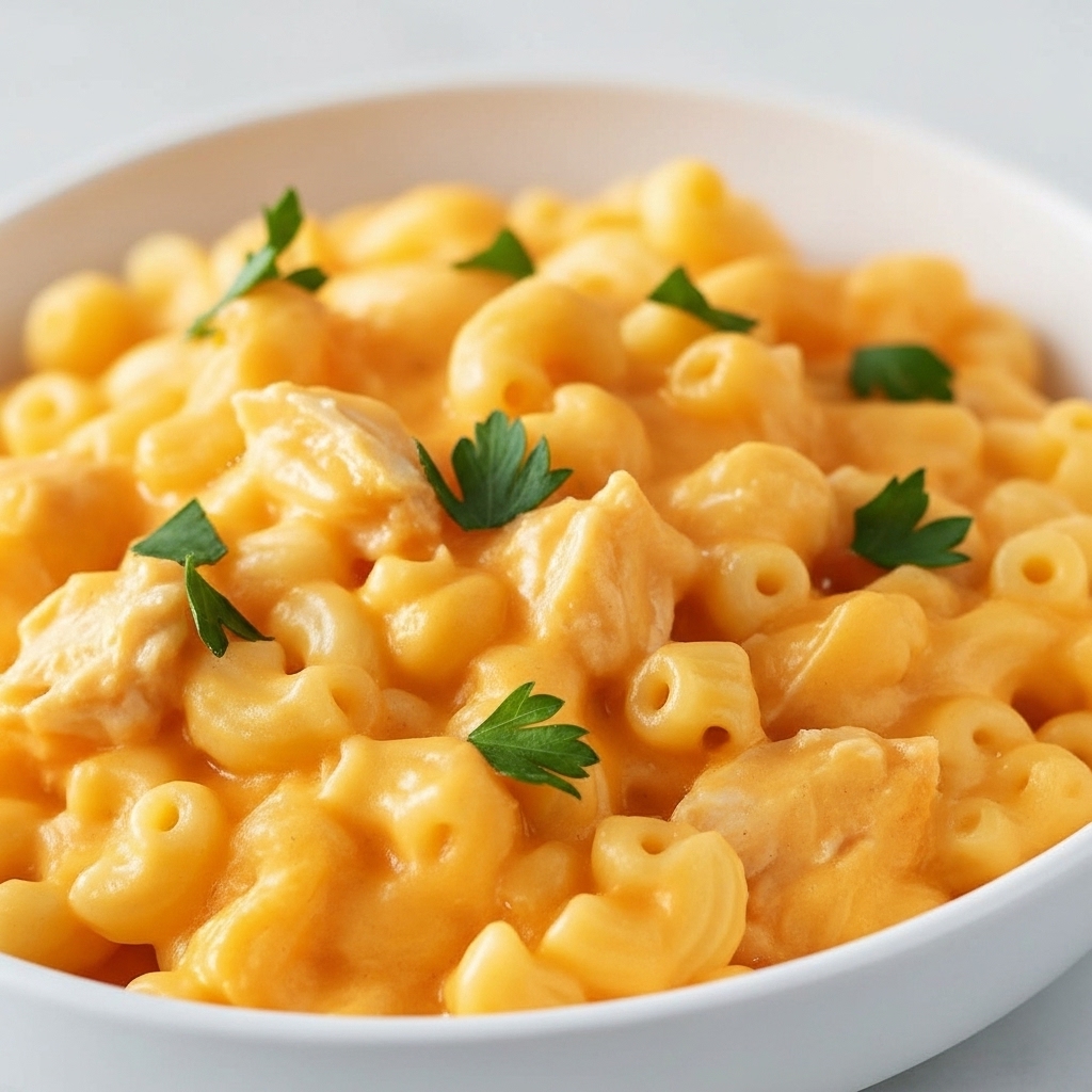 Rich Buffalo Chicken Mac and Cheese