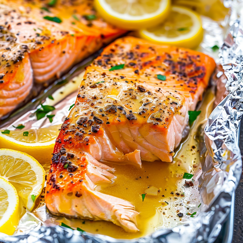 Sheet Pan Lemon Garlic Butter Salmon