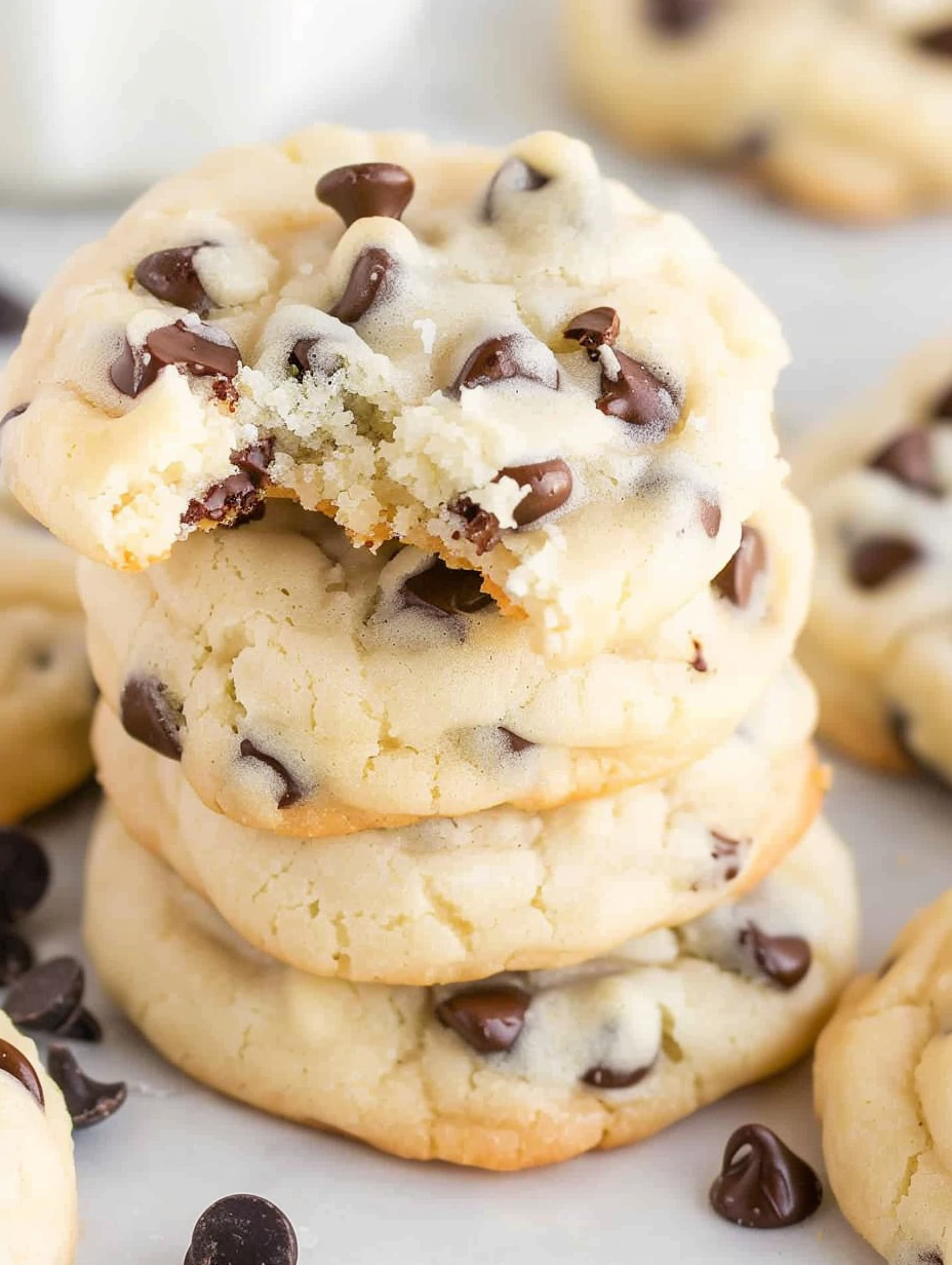 Close-up of melted mini chocolate chips