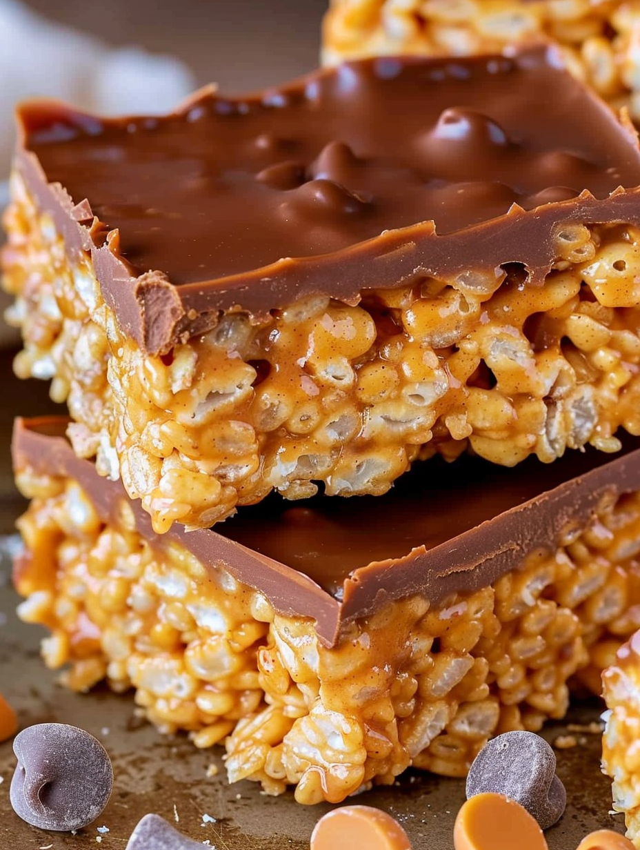 Close up of a Scotcheroo being sliced