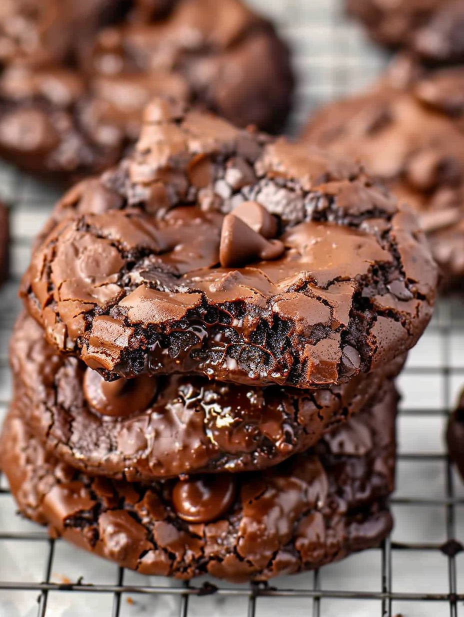 Flourless chocolate cookie dough scoops on a tray