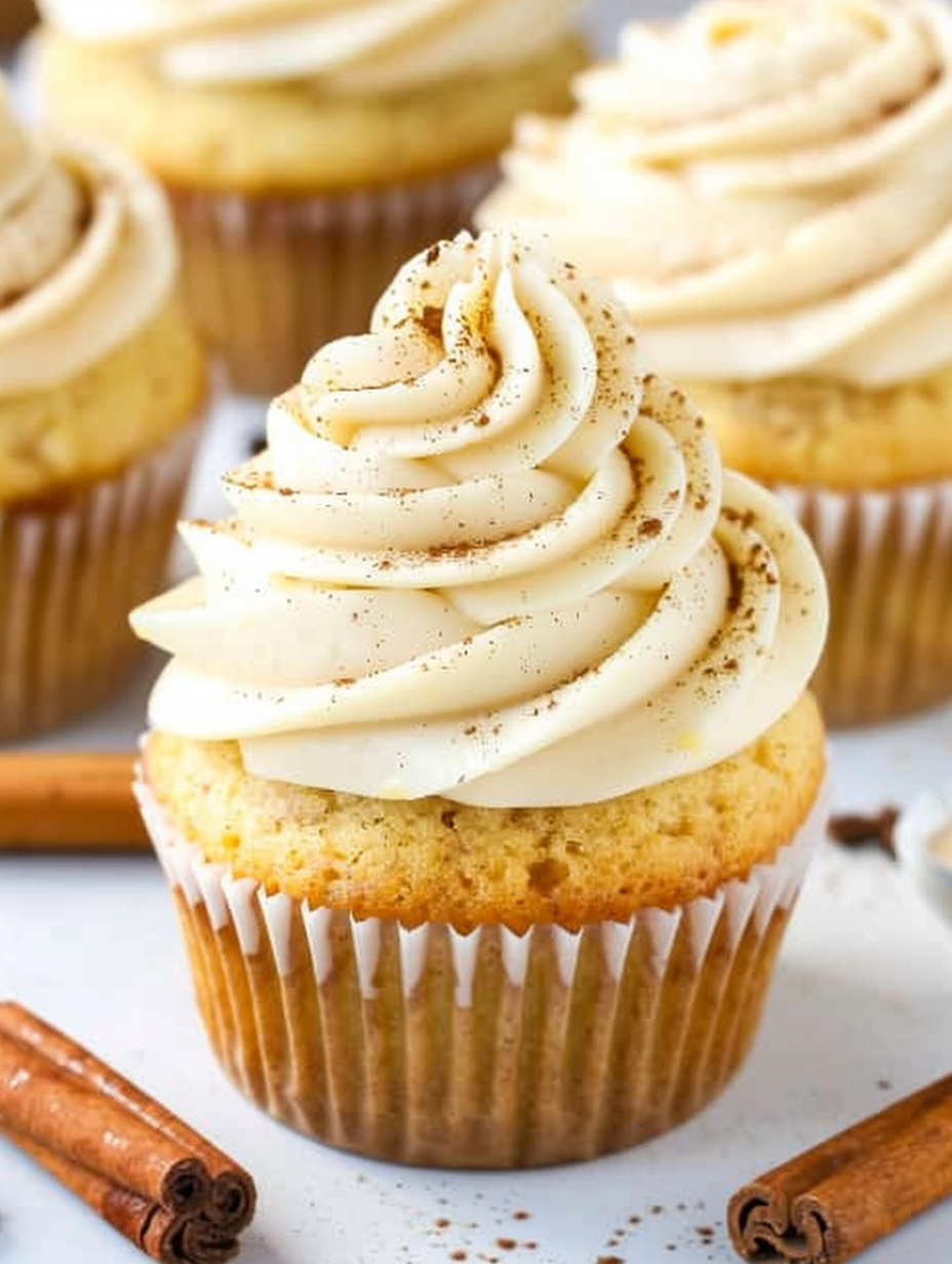 Close up of cupcake texture and spiced topping