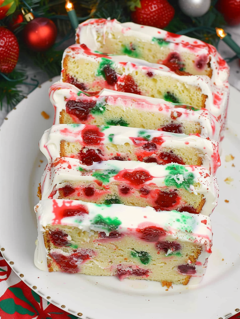 Christmas Bread loaf with glaze