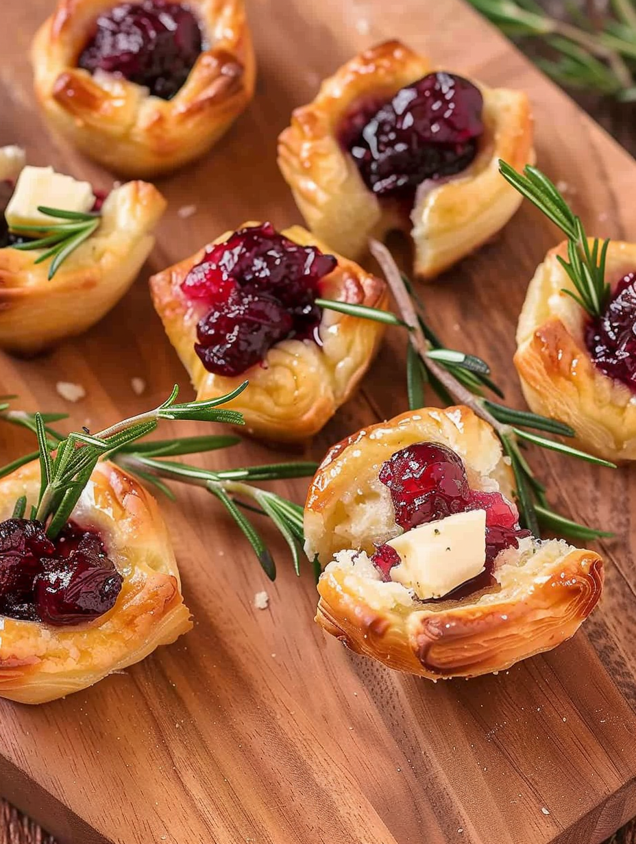 Cranberry Brie Bites cooling in muffin tin