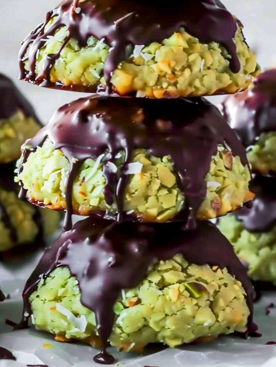 Pistachio Coconut Macaroons – Soft & Chewy