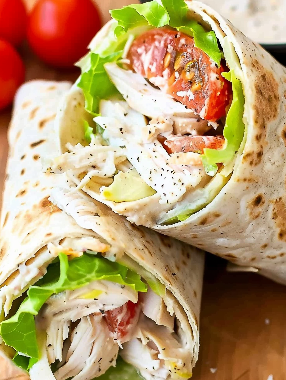 Chicken Caesar Salad Wraps