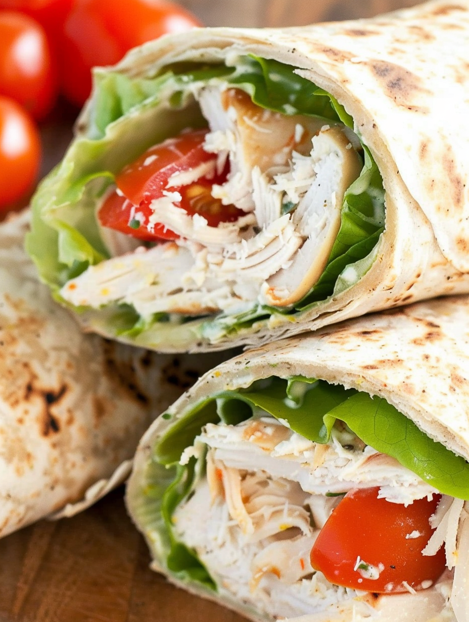 Close up of wrap filling