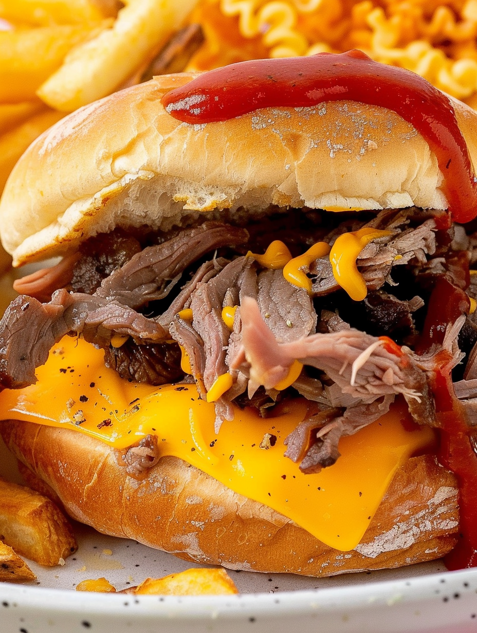 Close up of cheese sauce being poured