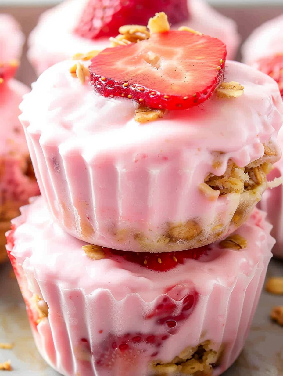 Strawberries and yogurt in a bowl