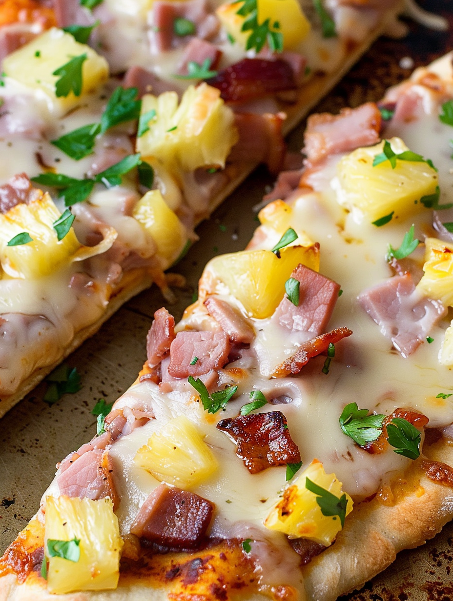 BBQ Hawaiian Flatbread Pizzas