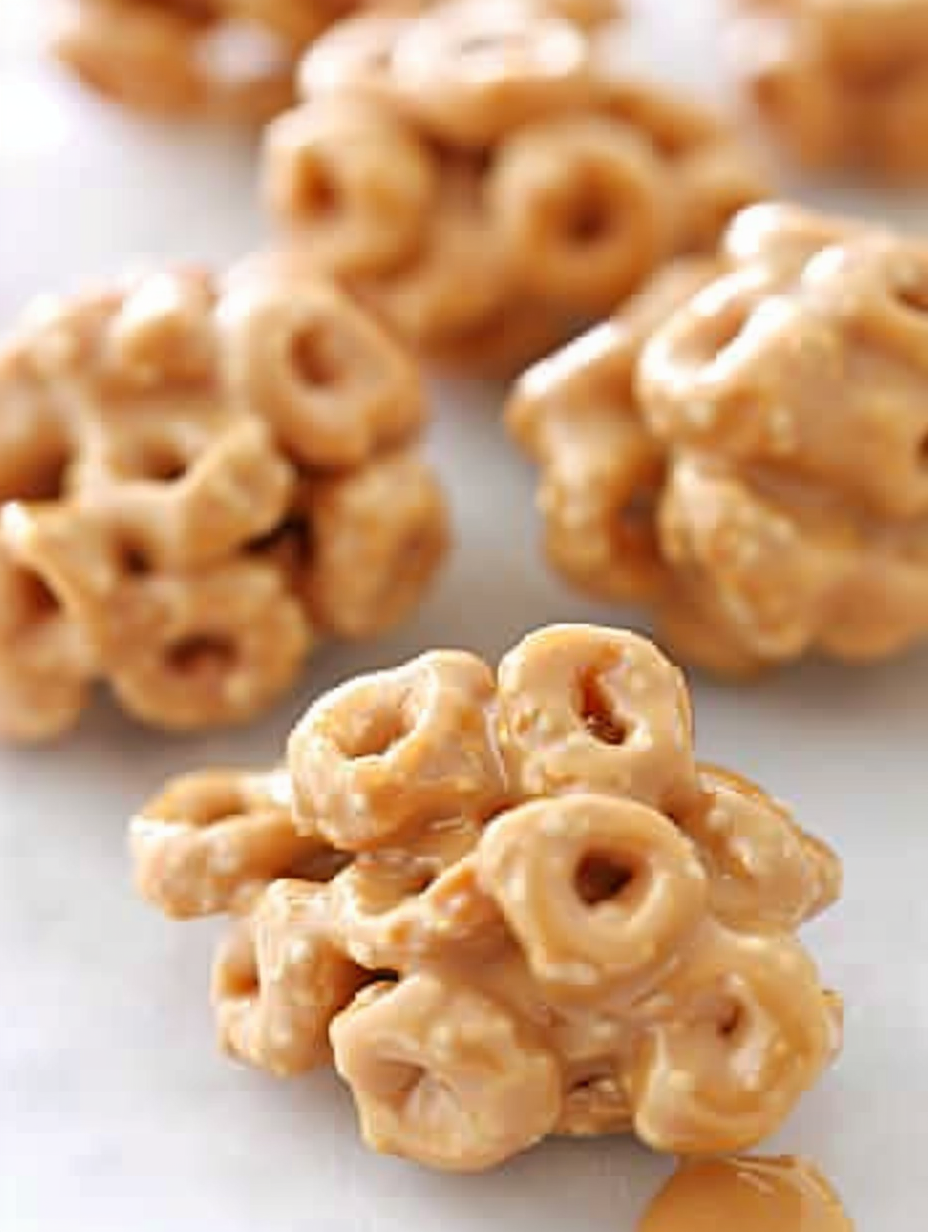 Finished cereal bites cooling in liners