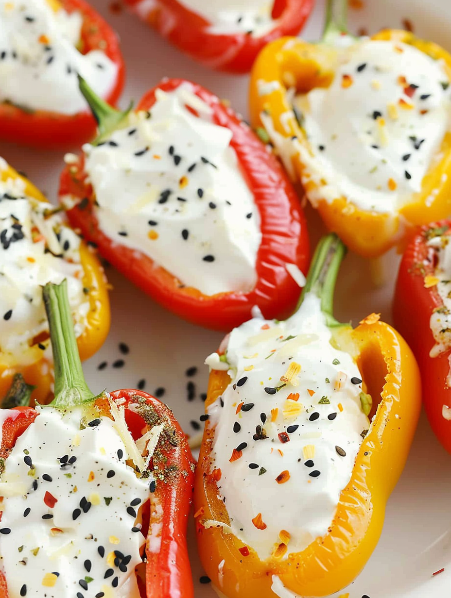 Everything Bagel Cream Cheese Stuffed Peppers