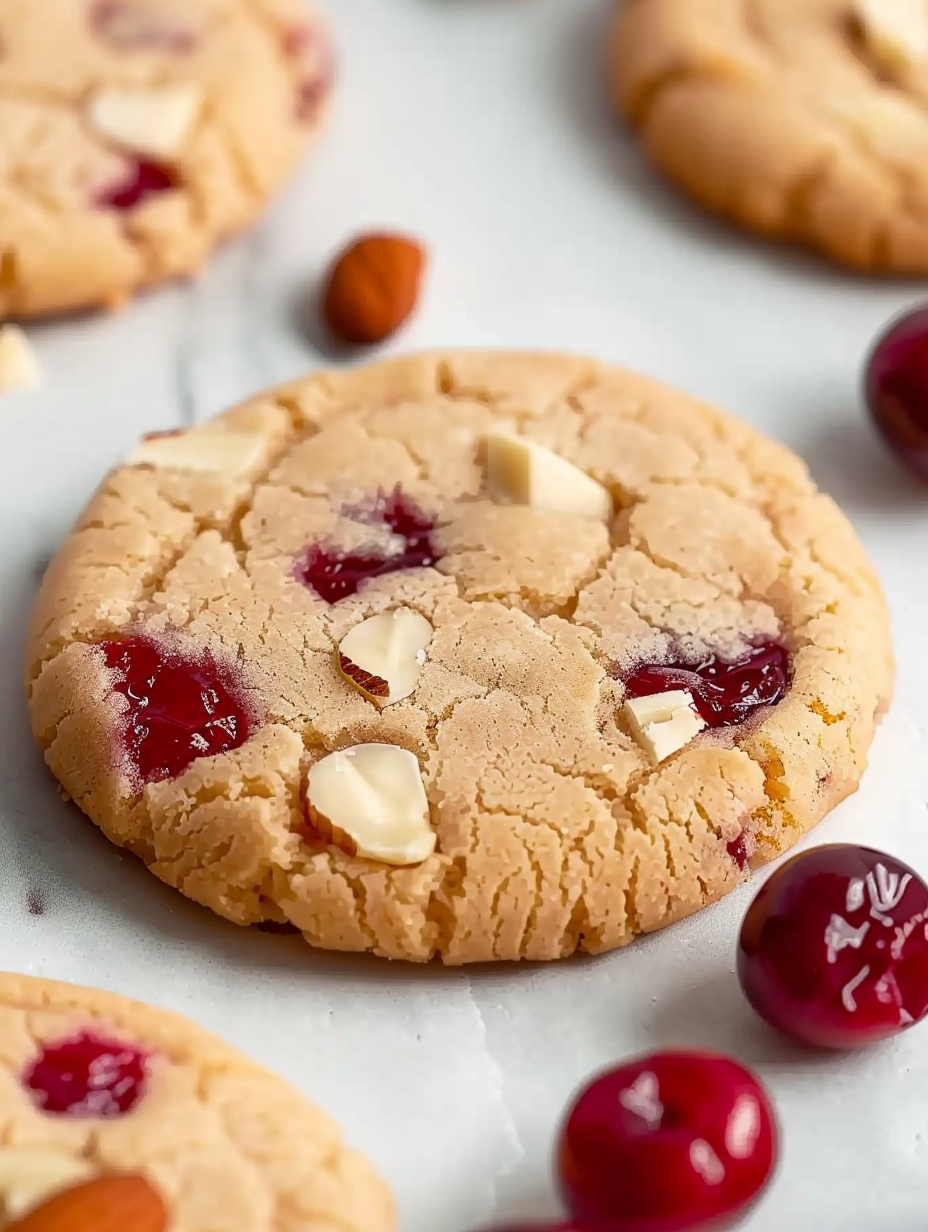 Ingredients for cherry almond icebox cookies