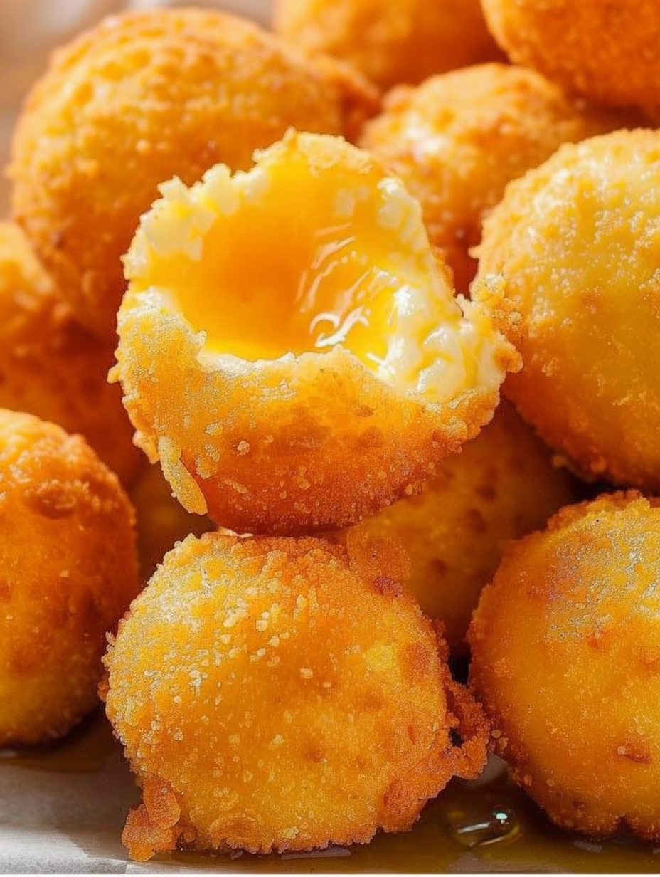 close up of bubbly cheese interior