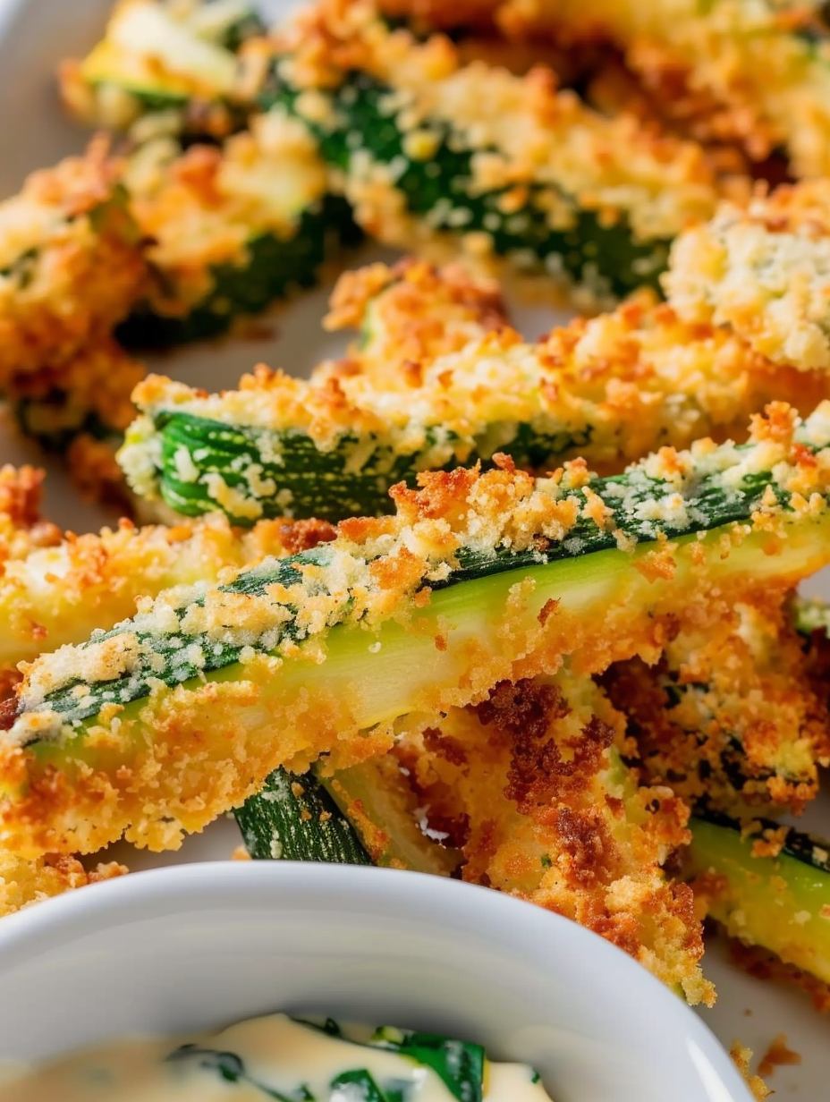 Air fryer basket with zucchini fries